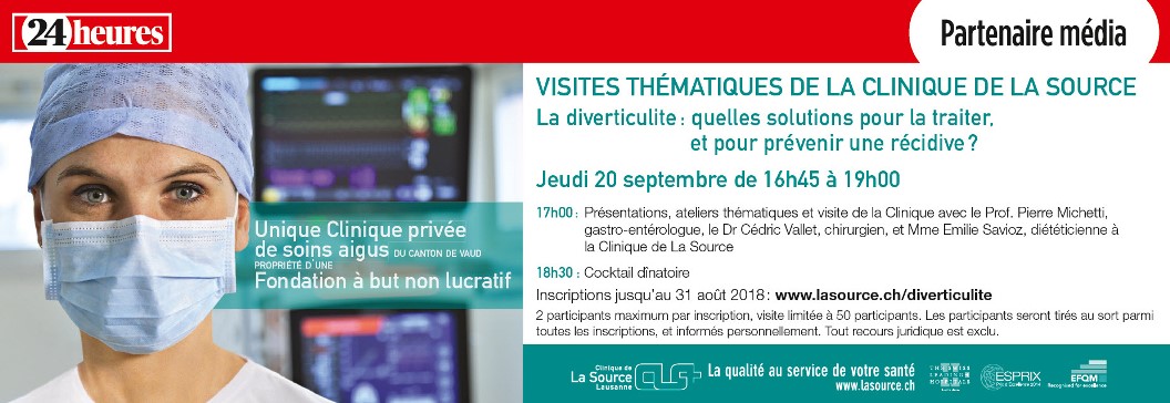 Annonce visite thématique diverticulite dans le 24H - 21.08.2018