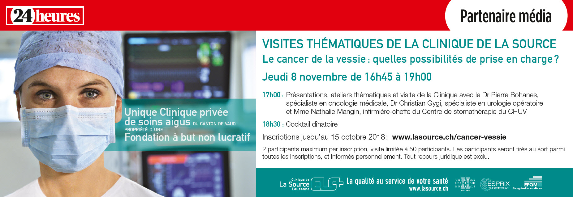 Annonce visite thématique sur le cancer de la vessie dans le 24 - octobre 2018