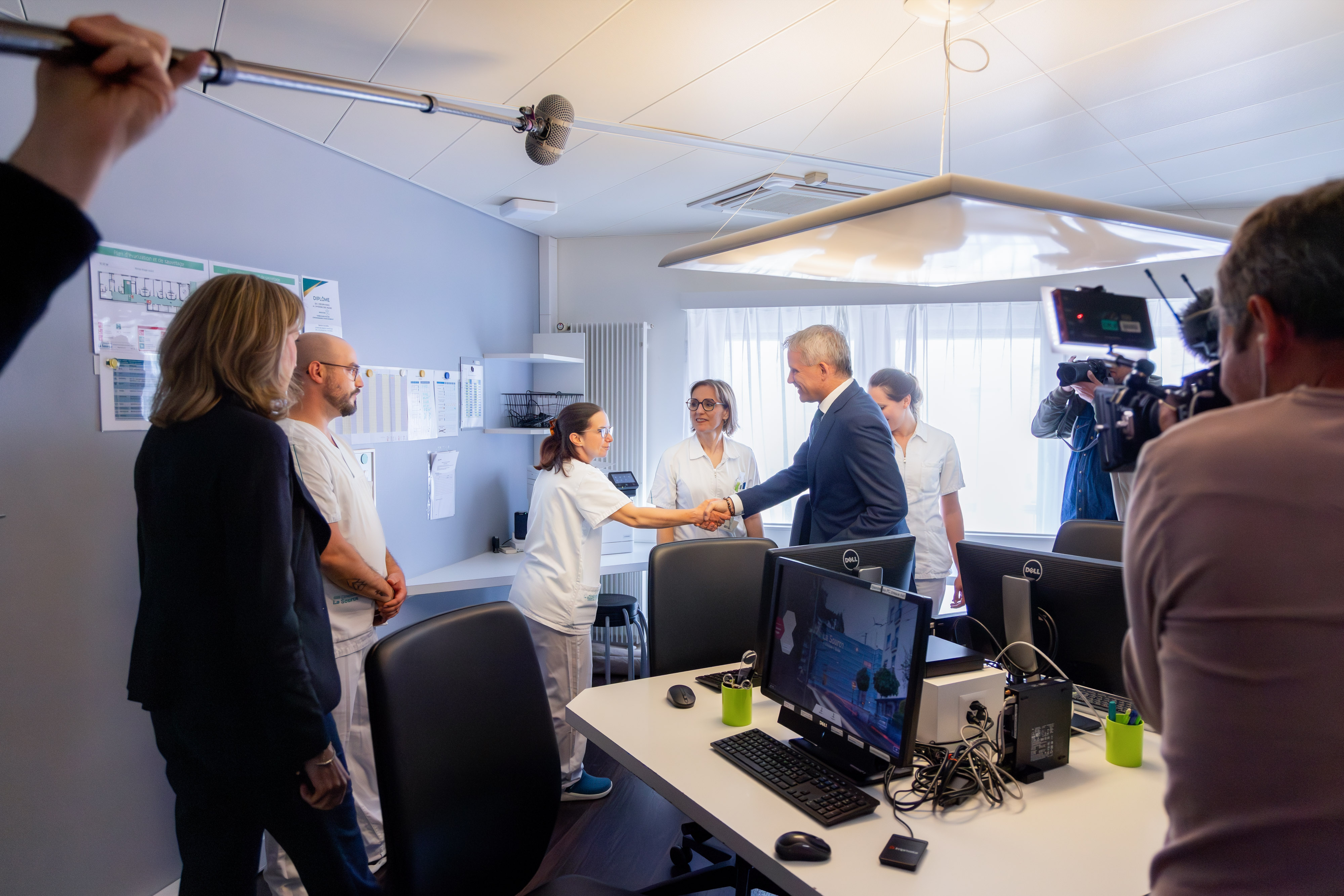 Bureau infirmière avec M. Beat Jans