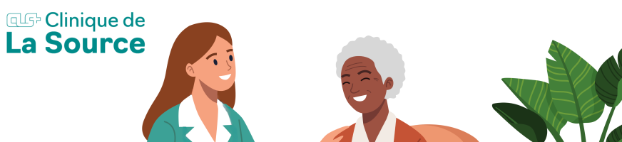 Infirmière Itinéraire patient manager échangeant avec patiente